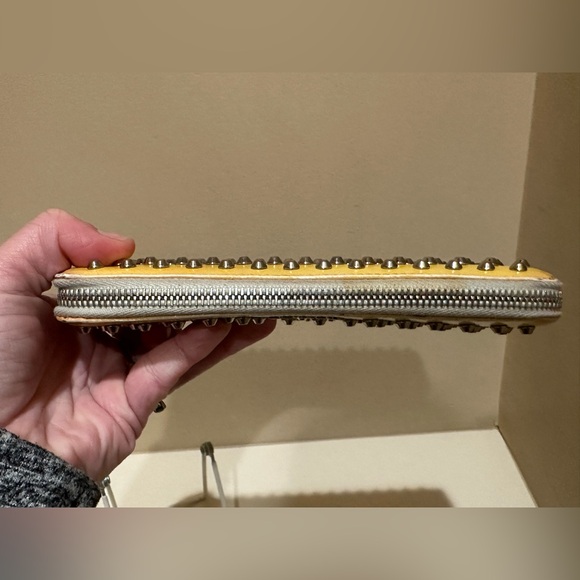 Prada Studded Yellow Saffiano Long Zippy Wallet - Picture 9 of 16